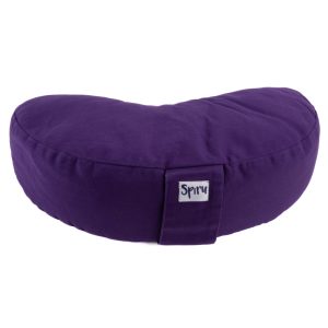 Coussin de Méditation Violet - Croissant de Lune en Coton - 40 x 20 cm