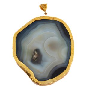 Pendentif Tranche Agate (75 x 65 mm)