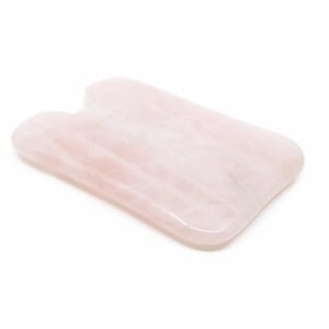 Grattoir Guasha Quartz Rose de Forme Rectangulaire (75 mm)