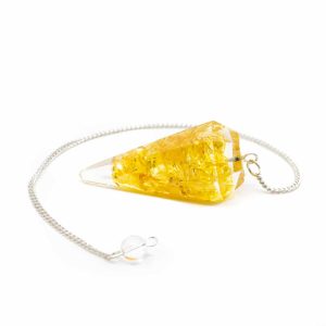 Pendule Pierre Précieuse Orgonite / Citrine Jaune