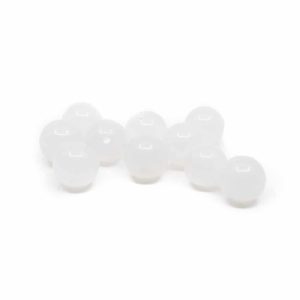 Perles Pierre Précieuse Jade Blanc en Vrac - 10 pièces (8 mm)