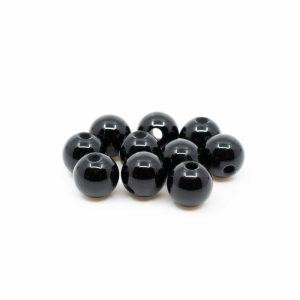 Perles Pierre Précieuse Tourmaline Noire en Vrac - 10 pièces (6 mm)