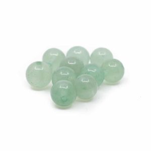 Perles Pierre Précieuse Aventurine Verte en Vrac  - 10 pièces (6 mm)