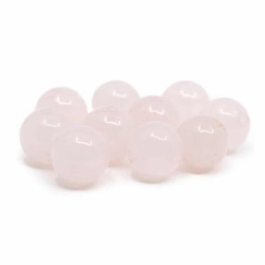 Perles Pierre Précieuse Quartz Rose en Vrac - 10 pièces (8 mm)