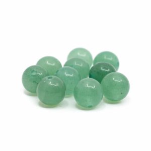 Perles en Pierre Précieuse Aventurine Verte en Vrac - 10 pièces (8 mm)