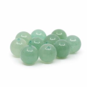 Perles Pierre Précieuse Aventurine Verte en vrac - 10 pièces (10 mm)