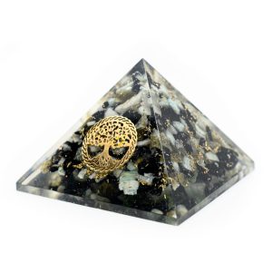 Pyramide Orgonite / Chrysocolle - Arbre de vie - (40 mm)