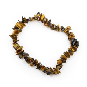 Bracelet Pierre Précieuse Oeil de Tigre | Petits Galets concassées (19 cm)