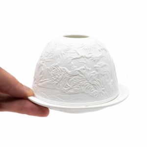 Photophore Dôme Biscuit en Porcelaine - Tigres