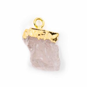 Pendentif Pierre de Naissance Octobre Quartz Rose (10 mm)