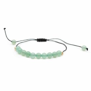 Bracelet en Pierre Précieuse Aventurine Verte | Réglable