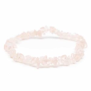 Bracelet Pierre Précieuse Quartz Rose | Petits Galets Concassés