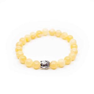 Bracelet Pierre Précieuse Calcite avec Bouddha