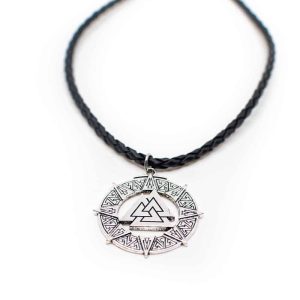 Pendentif Viking Valknut Soleil