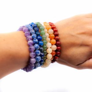 Bracelets de Pierres Précieuses Chakras (lot de 7)