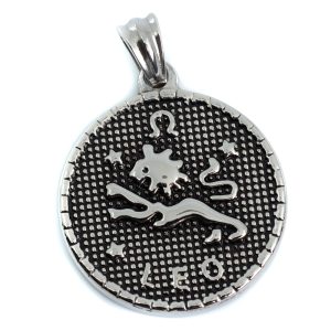 Pendentif Signe Astrologique Lion en Métal (25 mm)