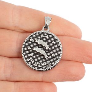 Pendentif Signe Astrologique Poisson en Métal (25 mm)