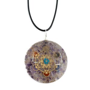 Pendentif Orgonite / Fluorine - Chakras - Metatron