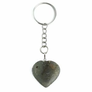 Porte-clés Pierre Précieuse Labradorite - Coeur (25 mm)