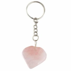 Porte-clés Pierre Lapis Quartz Rose (25 mm)