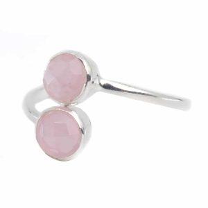 Bague Pierre de Naissance Quartz Rose Octobre - Argent 925