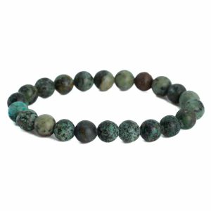 Bracelet de Pierre Précieuse Turquoise Africaine - 8 mm