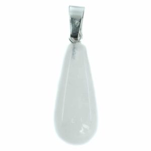 Pendentif Jade Blanc - Cône