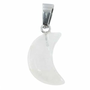 Pendentif Cristal de Roche Lune