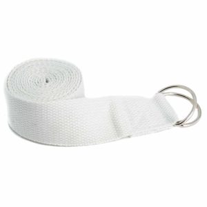 Sangle de Yoga Blanche en Coton - Boucle en D (183 cm)