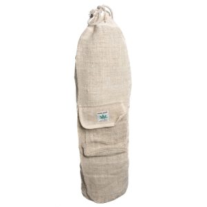 Sac pour Tapis de Yoga en Chanvre Naturel avec Cordon de Serrage