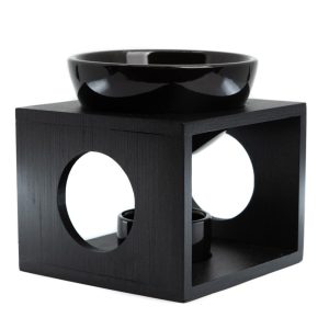 Diffuseur d'Arômes De Luxe Bambou Ouverture Ronde - Noir