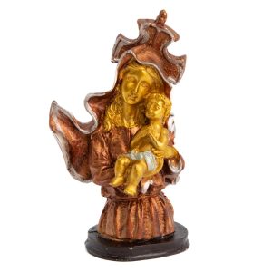 Figurine de Sainte Marie avec l'Enfant Jésus - Peinte à la Main (14,5 cm)