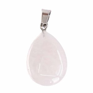 Pendentif Goutte d'Eau Quartz rose (20 mm)