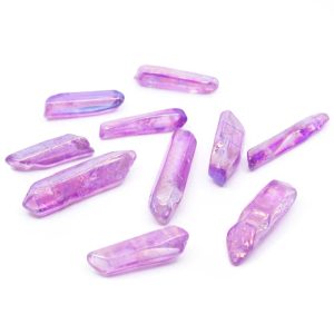 Pierre Précieuse Quartz Aura Violet Clair en Pointe 30 - 60 mm