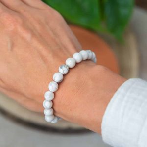 Bracelet Pierre Précieuse Howlite - 8 mm