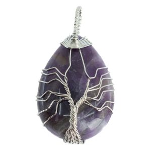 Pendentif Améthyste - Arbre de Vie (4 cm)