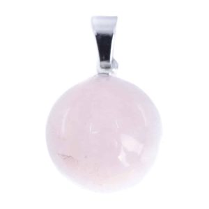 Pendentif Sphérique Quartz Rose