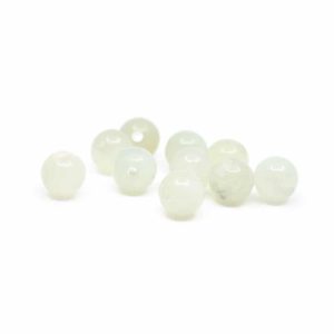 Perles Pierre Précieuse Jade vert en vrac - 10 pièces (4 mm)