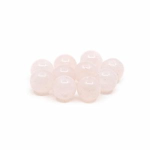 Perles de la Pierre Précieuse Quartz Rose - 10 pièces (10 mm)