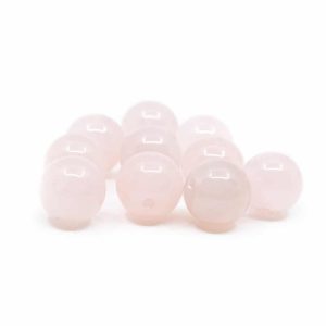 Perles Pierre Précieuse Quartz Rose - 10 pièces (12 mm)