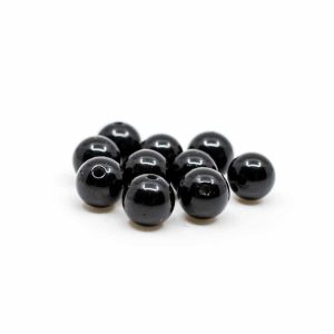 Perles Pierre Précieuse Tourmaline Noire en Vrac  - 10 pièces (4 mm)