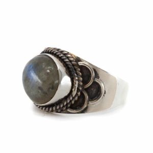 Bague Labradorite - Argent 925 « Jisha » (Taille 16)