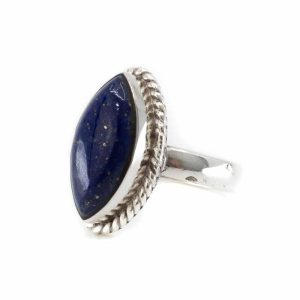 Bague Lapis Lazuli - Argent 925 « Ehnavi » (Taille 17)