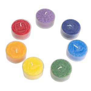 Lot de 7 Bougies Votives 7 Chakras - Fair Trade