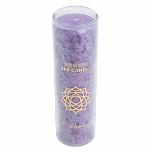 Bougie Stéarine Chakra Couronne (7e Chakra) - Fair Trade - Violette (100 Heures de Combustion)