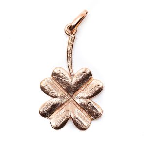 Pendentif Trèfle à Quatre Feuilles- Or rose (40 mm)