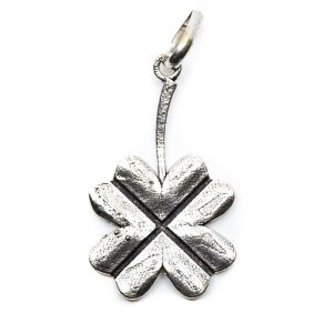 Pendentif Trèfle à Quatre Feuilles - Argent (40 mm)