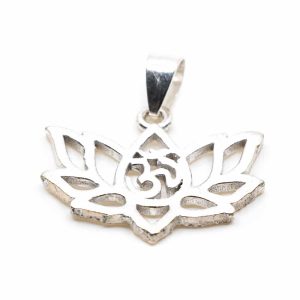 Pendentif OHM Lotus Argent et Laiton (20 mm)