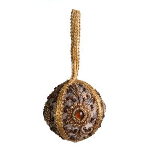 Pendentif Ornement Traditionnel Gris - Sphère (15 cm)