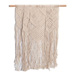 Macramé à Carreaux - Blanc - 60 cm